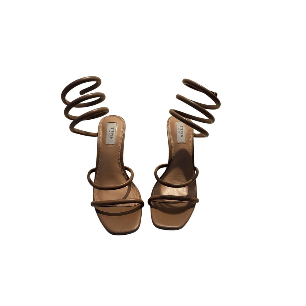 Steven New York Tan Heeled Sandal Size 8.5